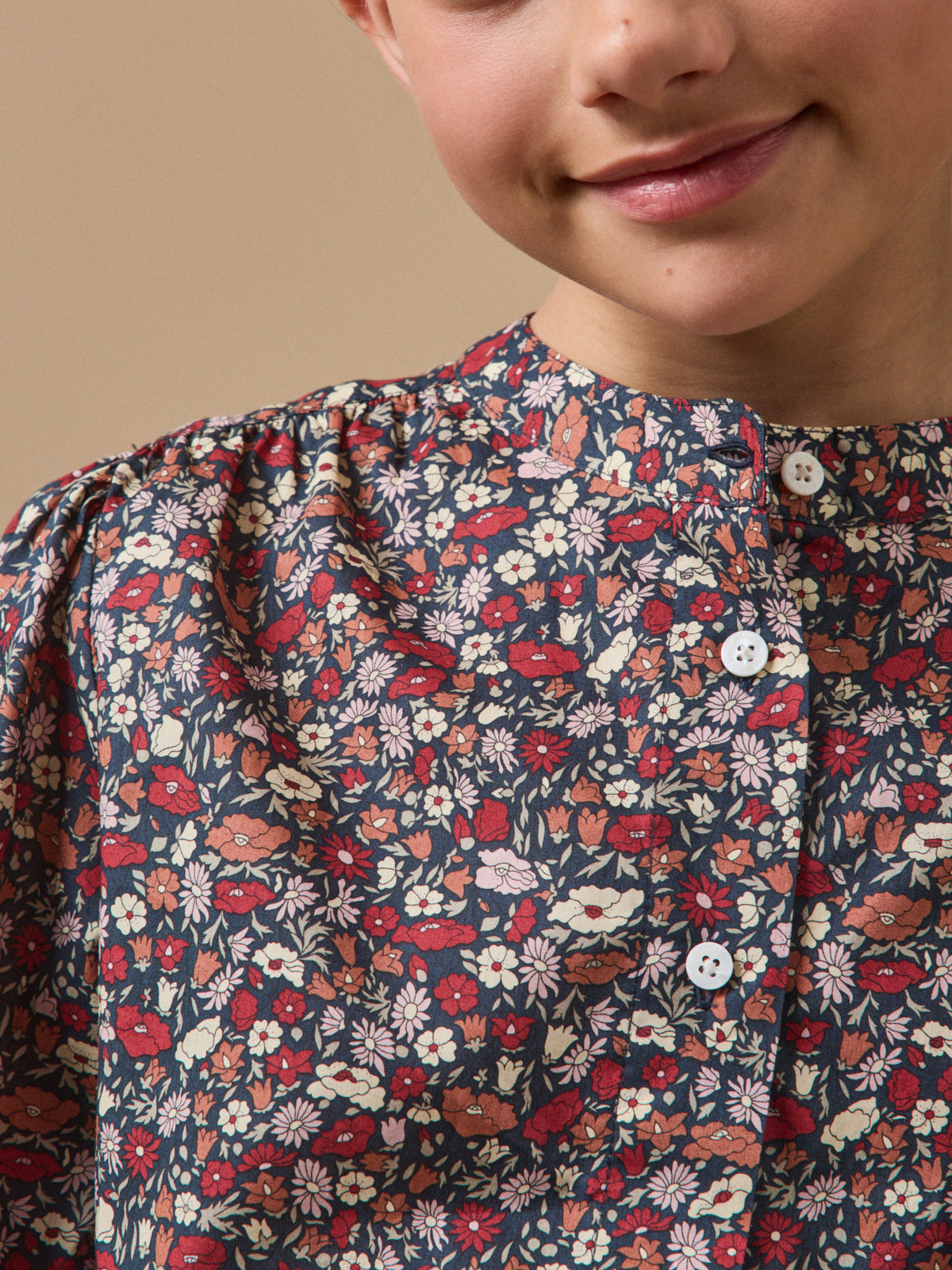 Girl's shirt made with Liberty fabric