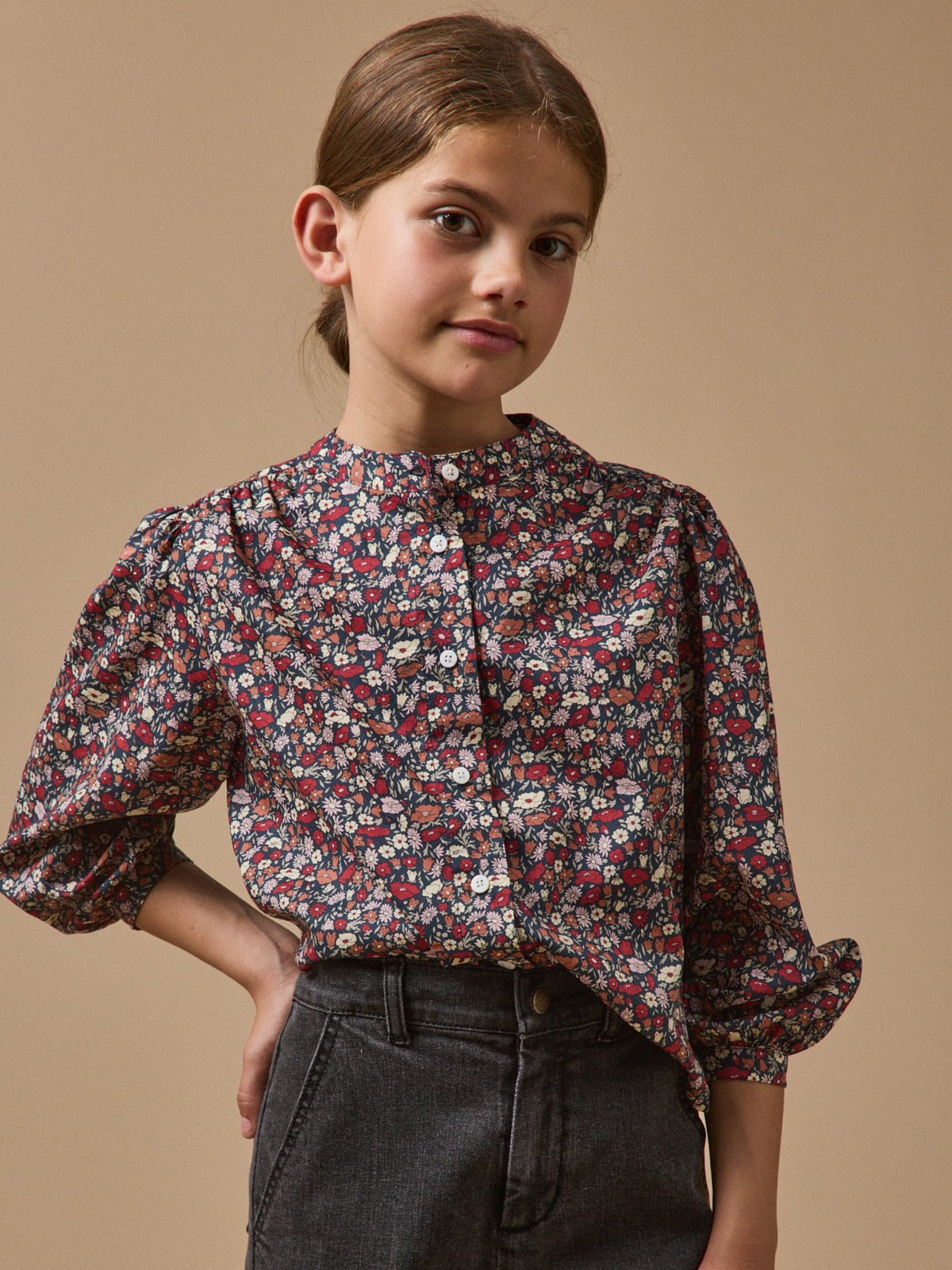 Girl's shirt made with Liberty fabric