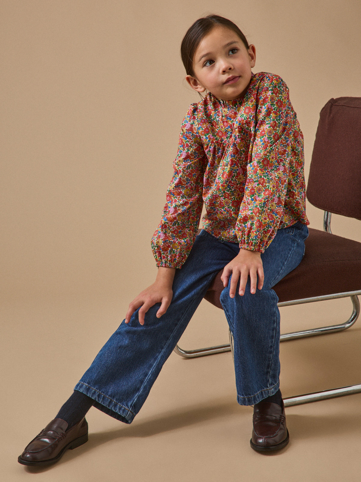 Blouse en tissu Liberty Fille