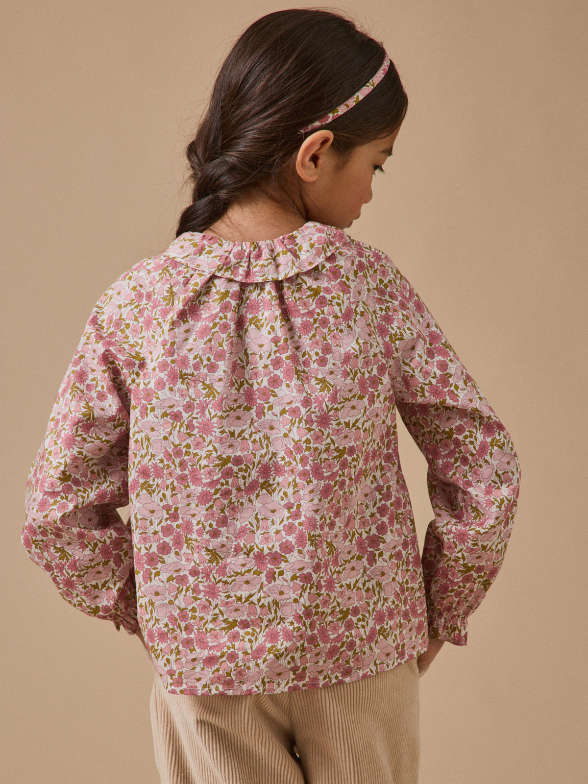Girl's shirt made with Liberty fabric