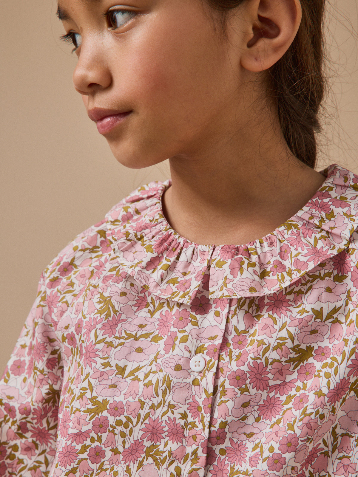 Girl's shirt made with Liberty fabric