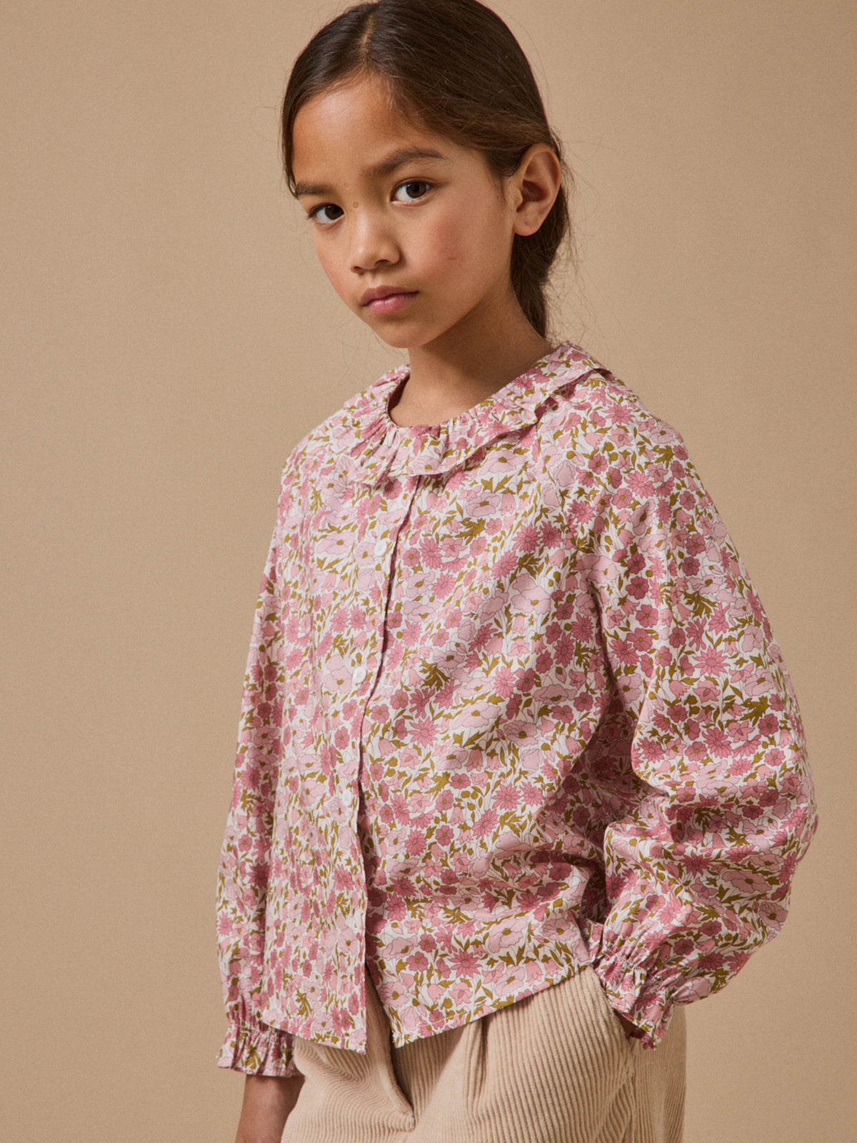 Girl's shirt made with Liberty fabric