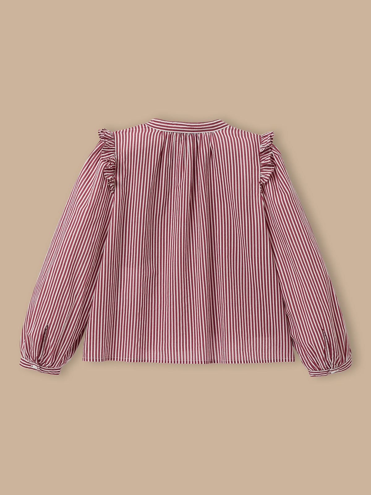 Chemise rayée volantée Fille