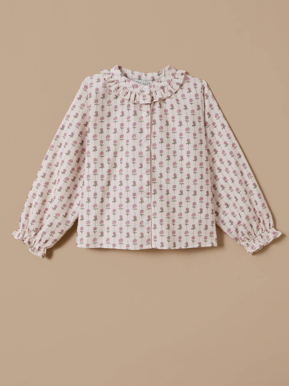 Chemise imprimée en velours Fille