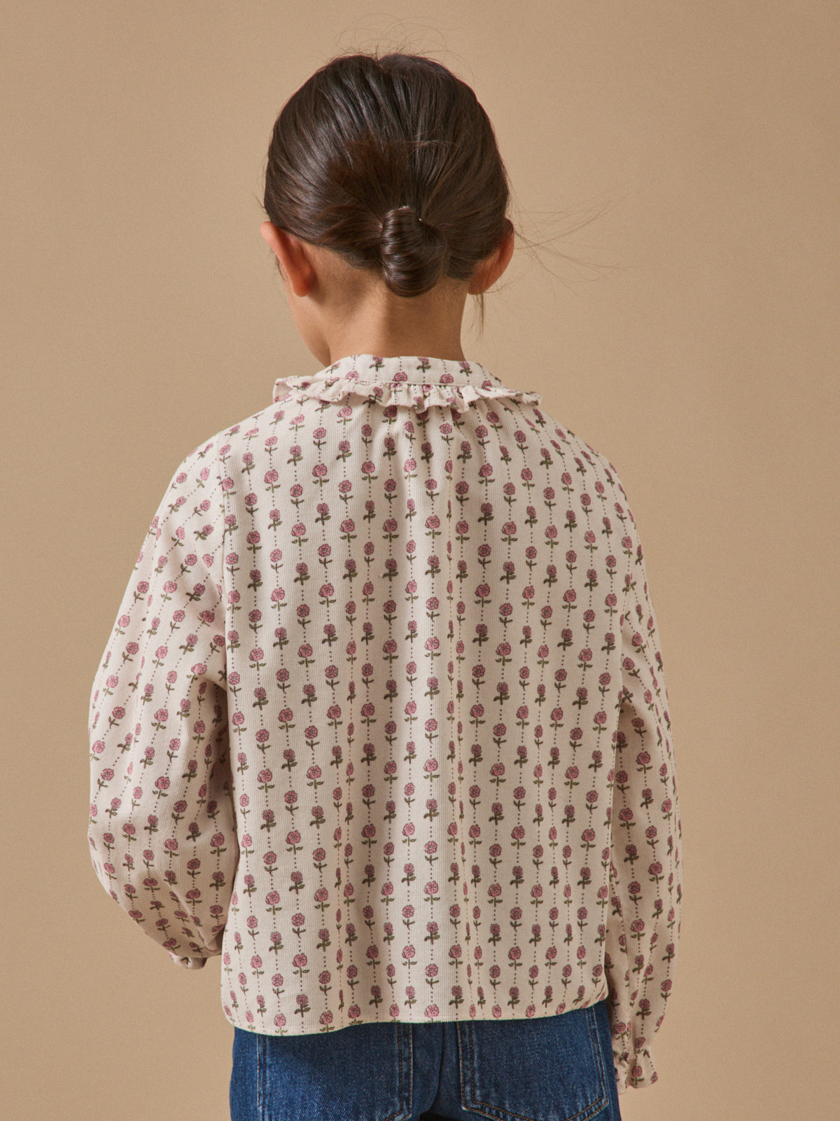 Chemise imprimée en velours Fille