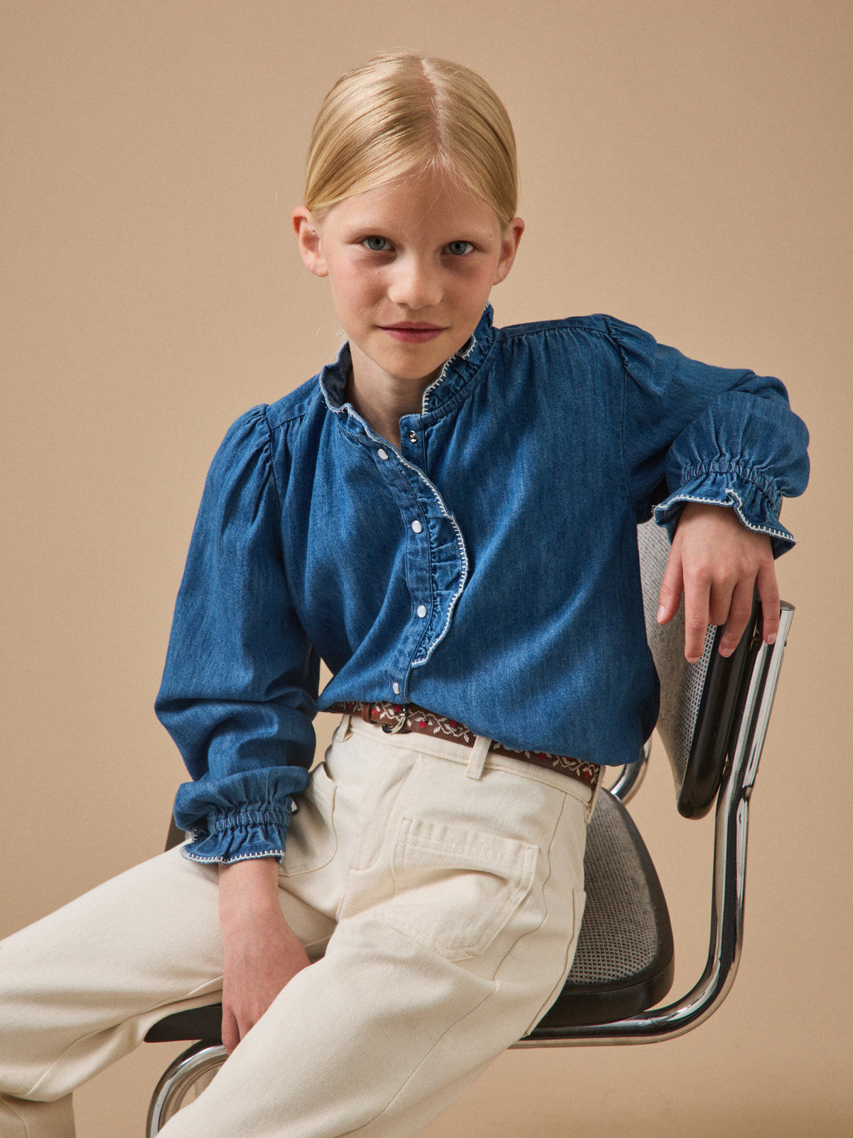 Girl's denim shirt