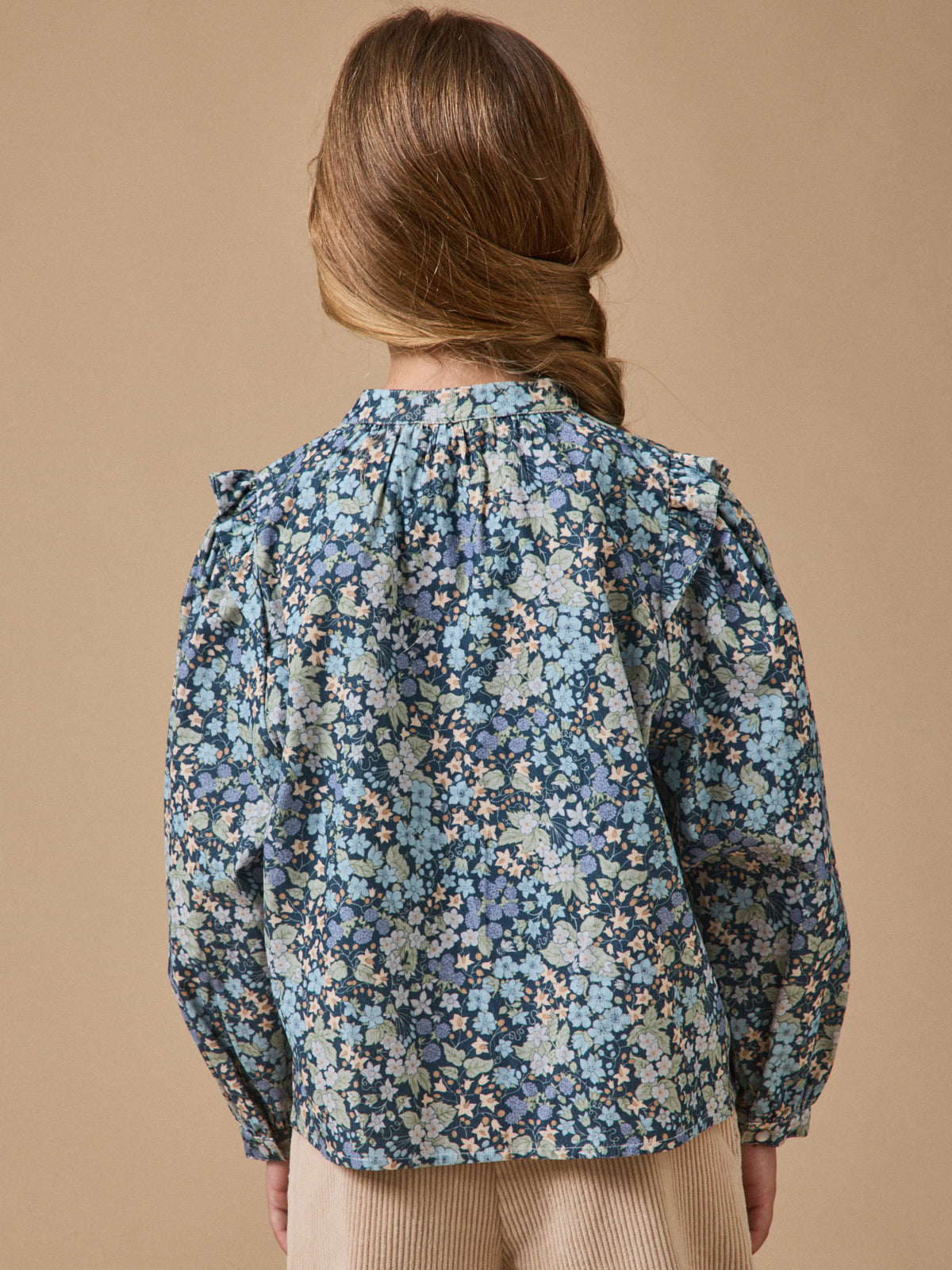 Chemise velours tissu Liberty Fille