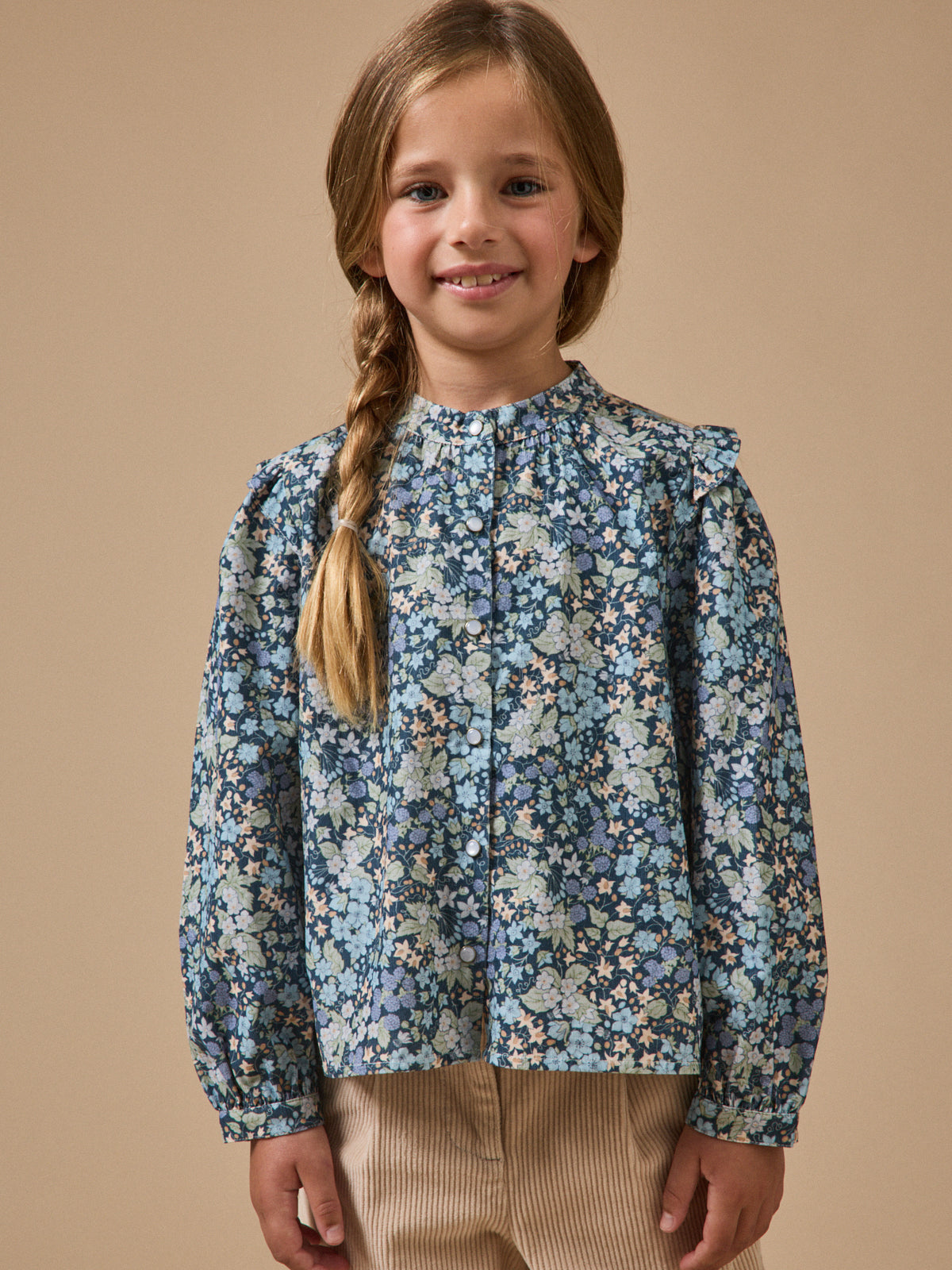 Chemise velours tissu Liberty Fille