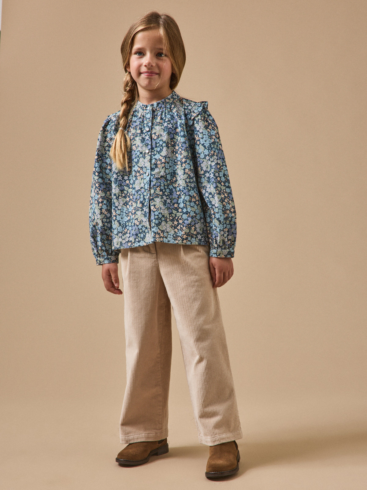 Chemise velours tissu Liberty Fille