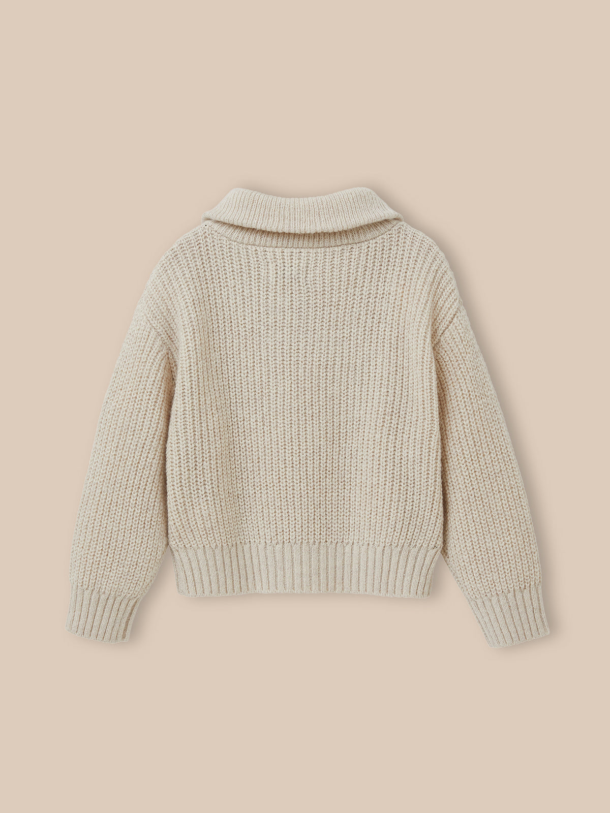 Girl's high zip-neck sweater
