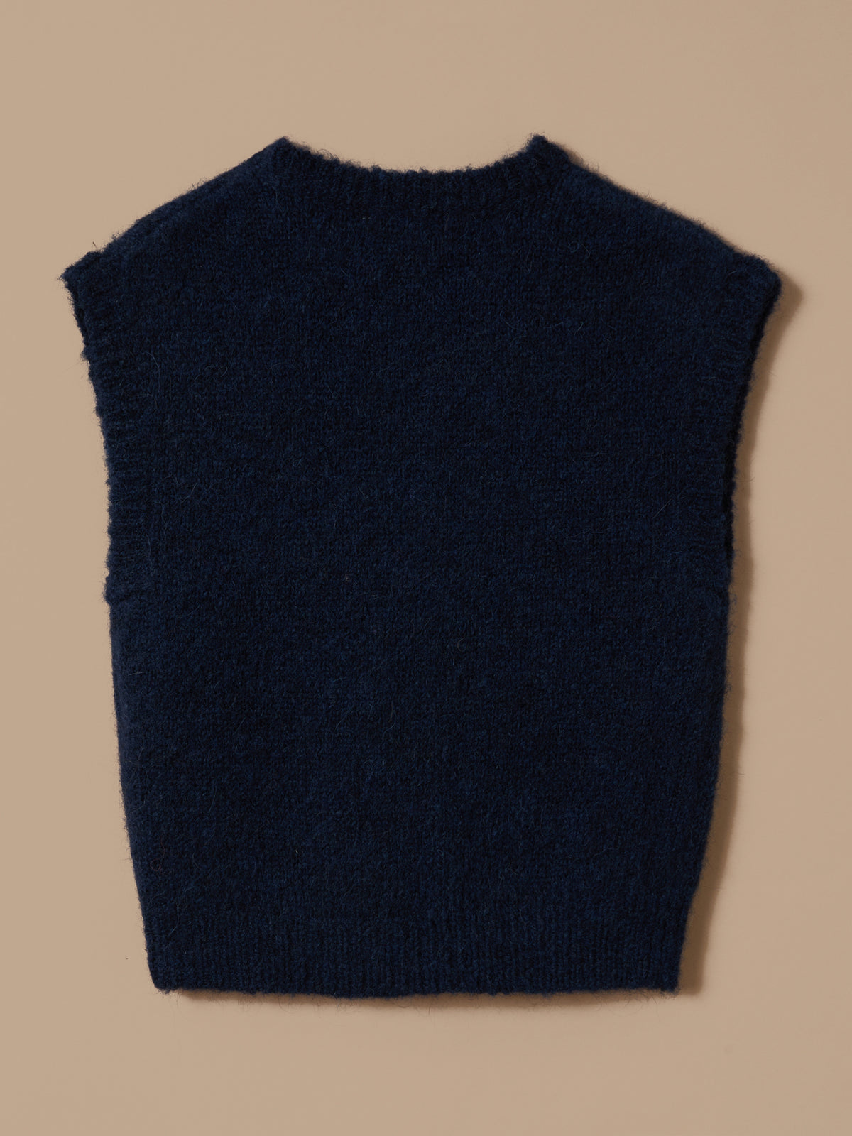 Girl's sleeveless wool and alpaca sweater