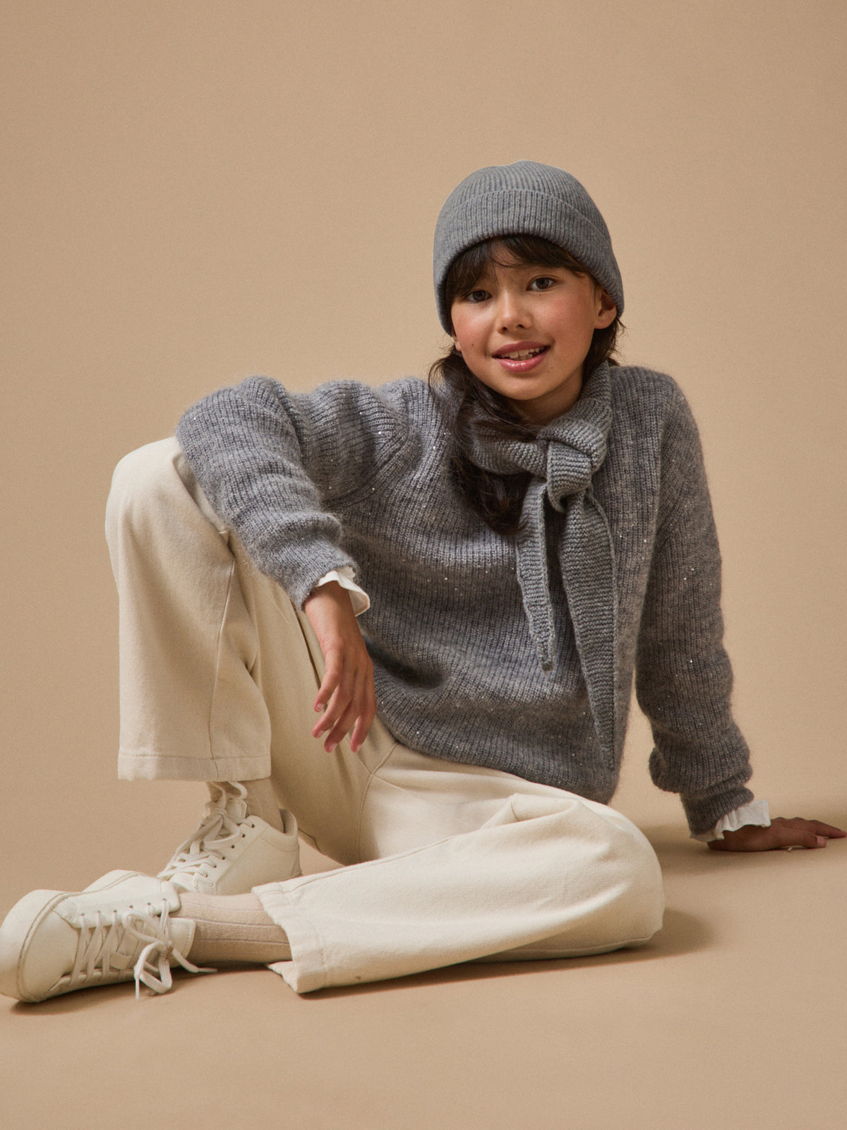 Pull en laine et mohair Fille