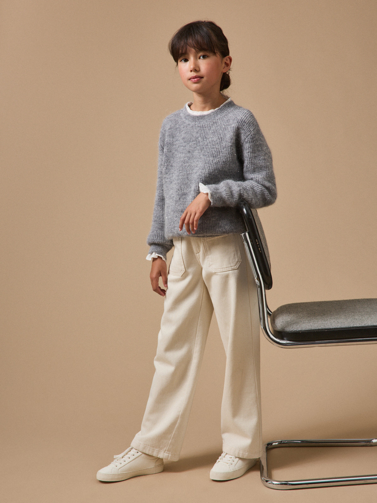 Pull en laine et mohair Fille