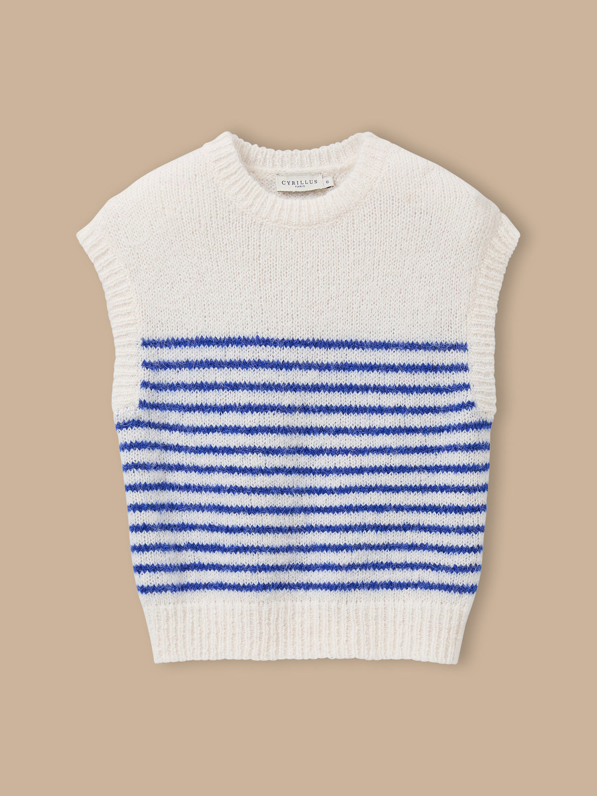 Pull rayé sans manches Fille