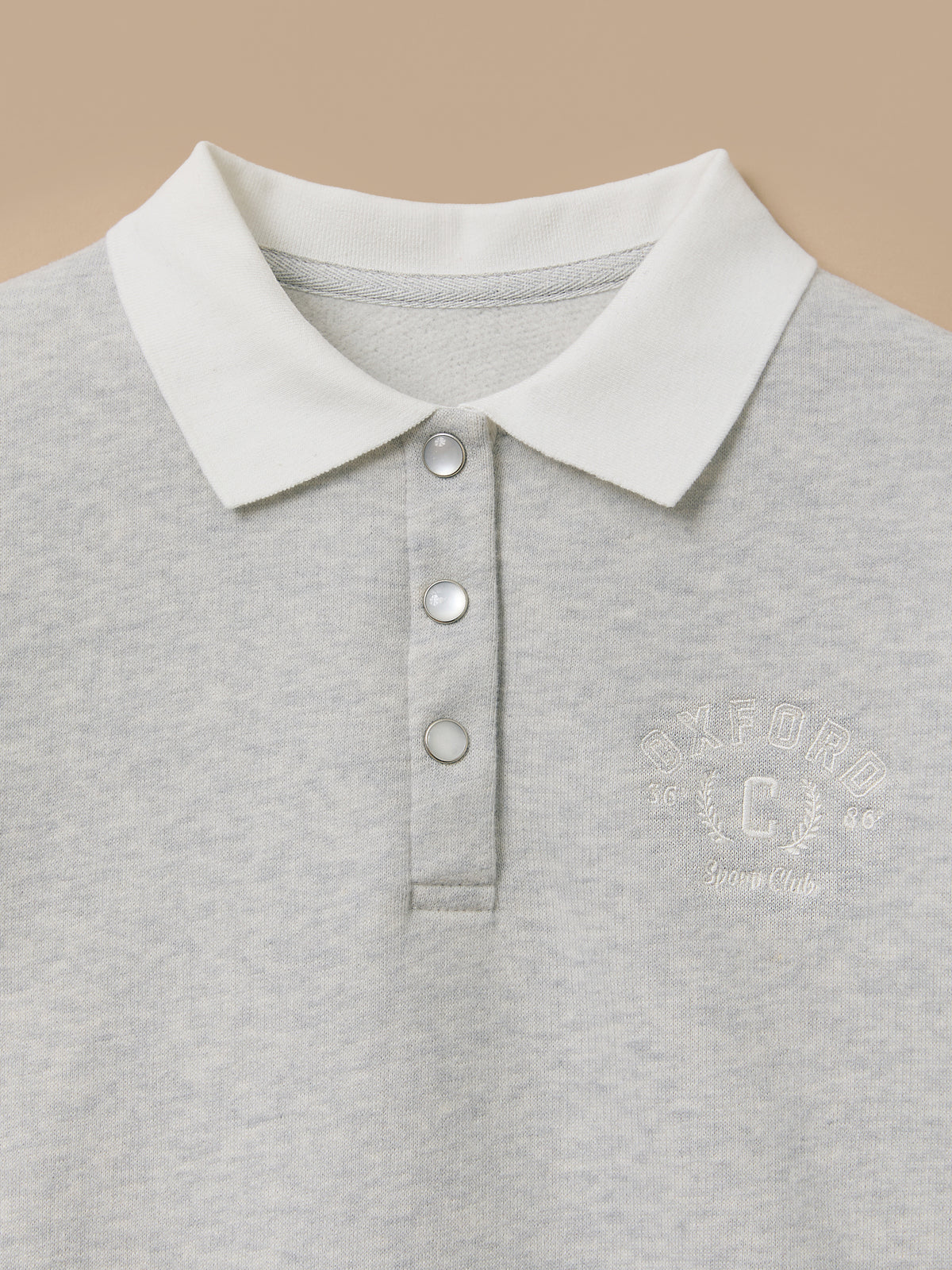Sweat polo brodé Fille