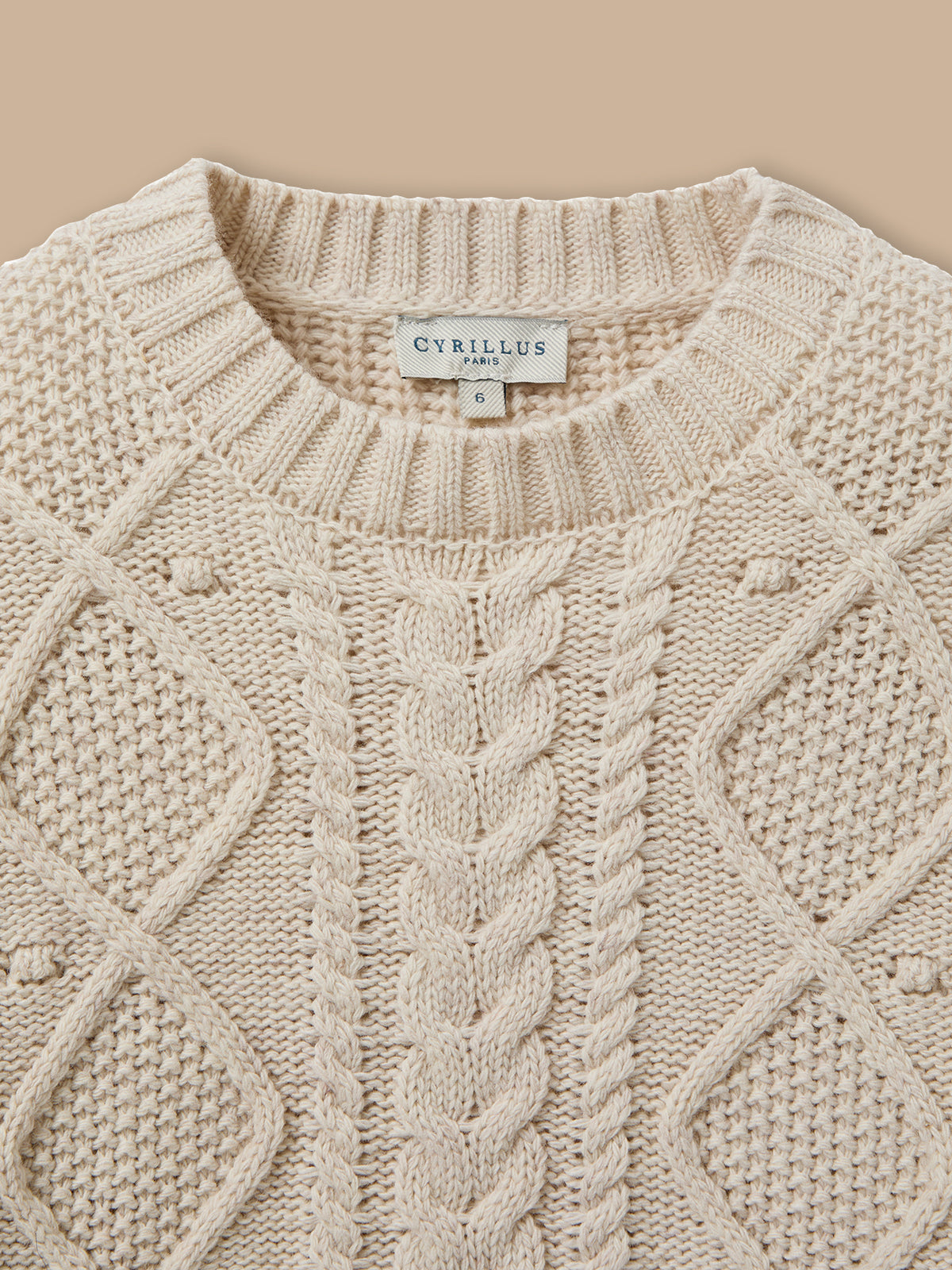 Pull torsadé avec laine Fille