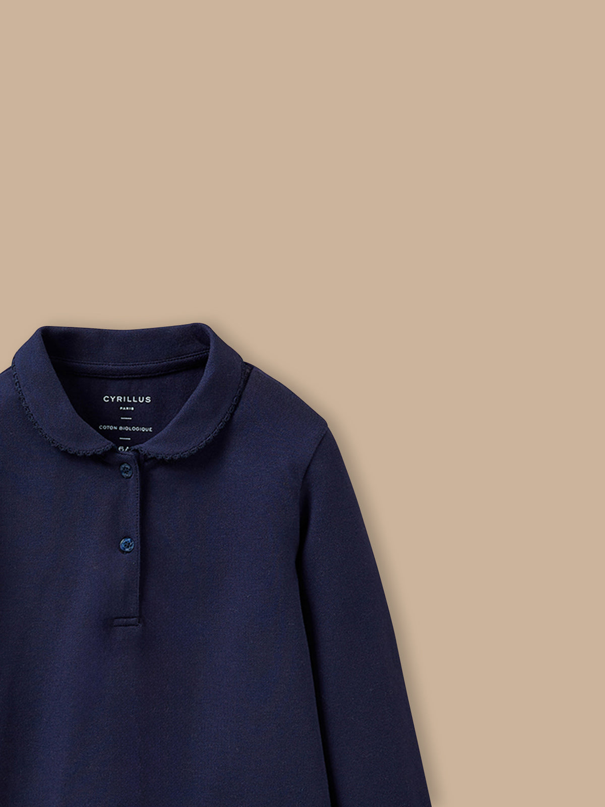 Girl's piqué knit polo shirt made with organic cotton