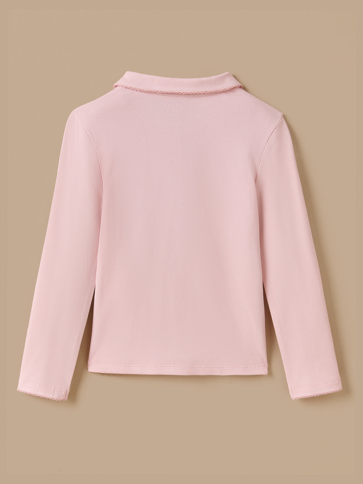 Girl's piqué knit polo shirt made with organic cotton