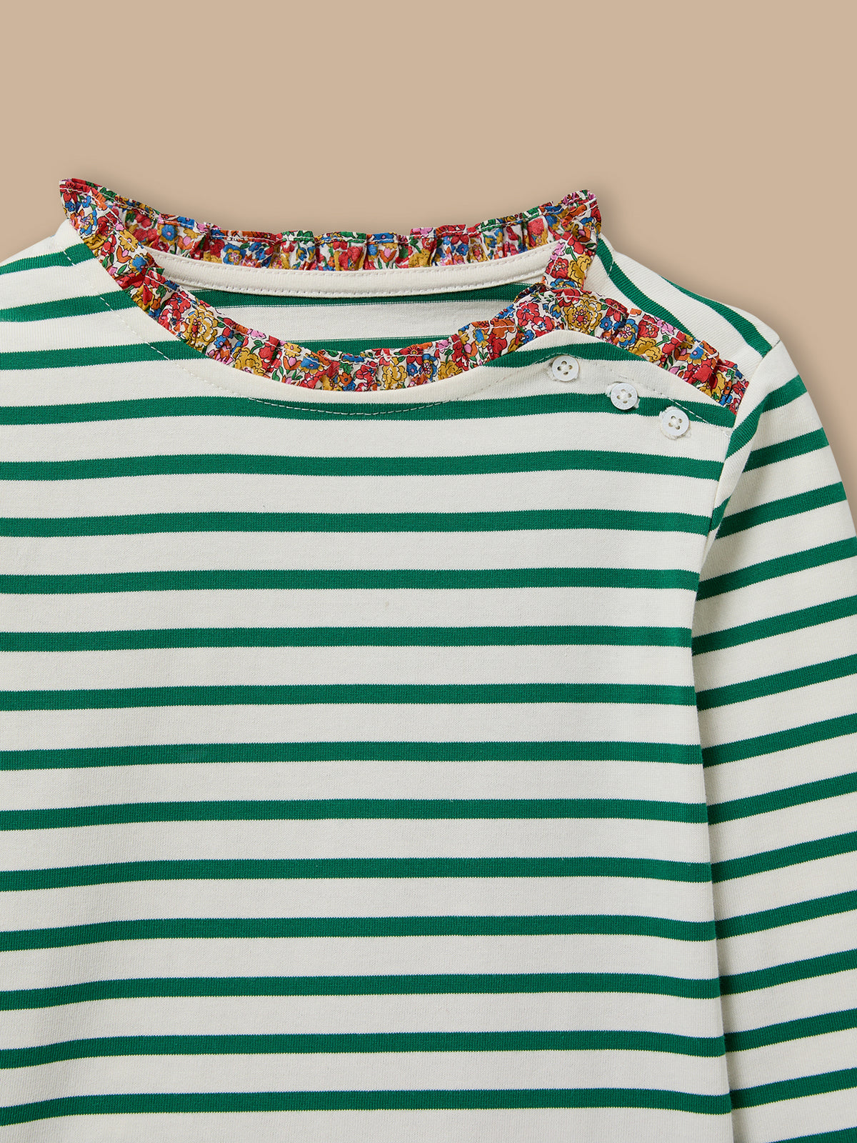 T-shirt marinière Fille tissu Liberty