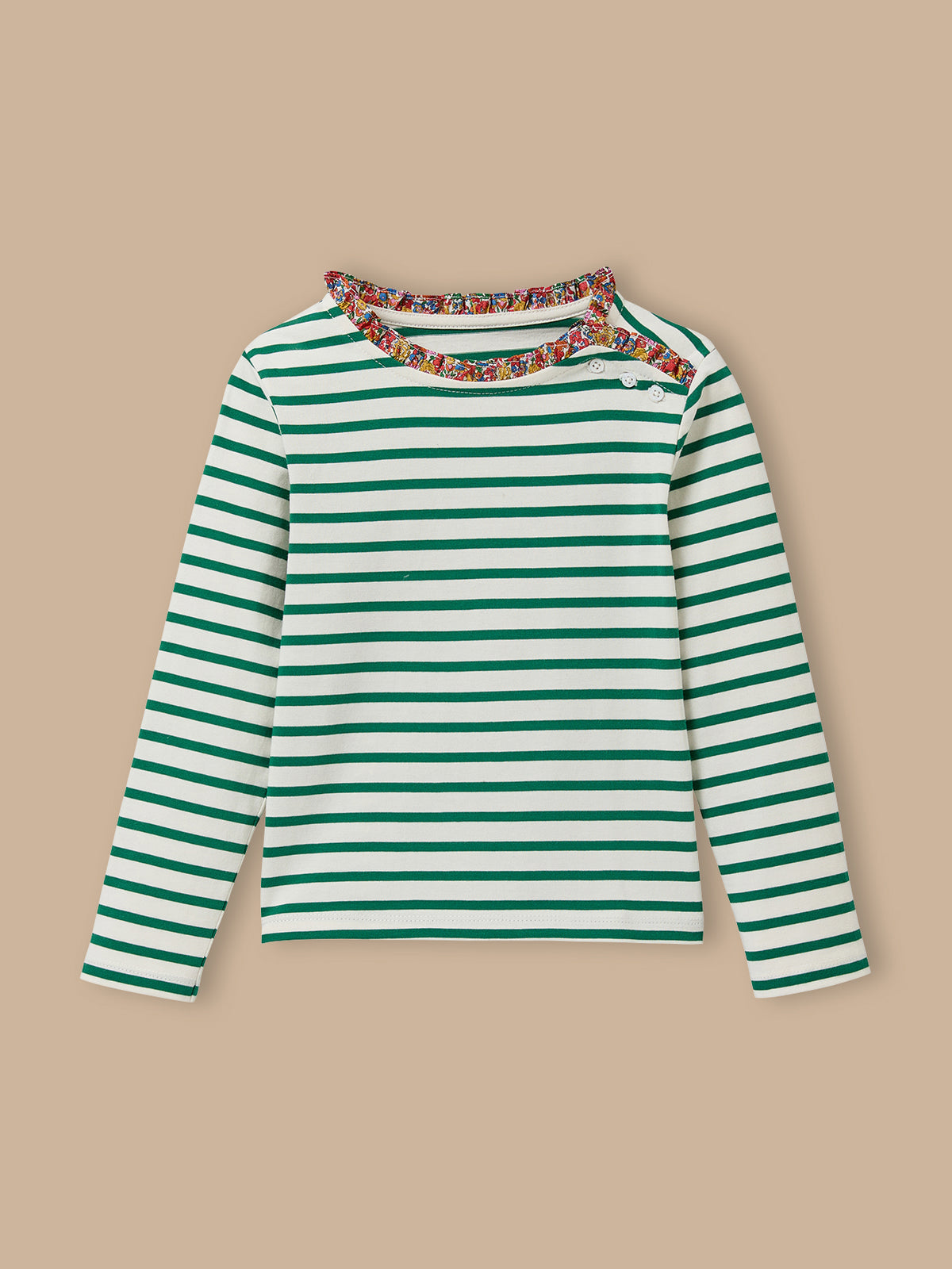 T-shirt marinière Fille tissu Liberty
