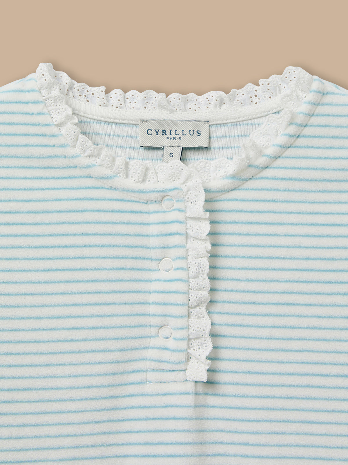 Pyjama en velours rayé Fille