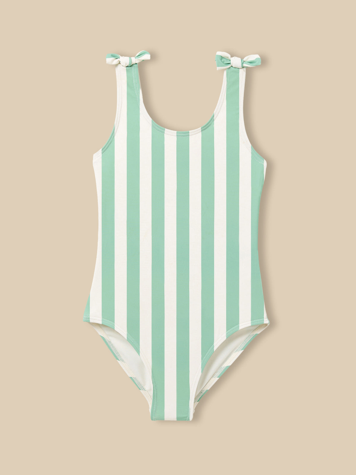 Girl's 1-piece striped swimsuit