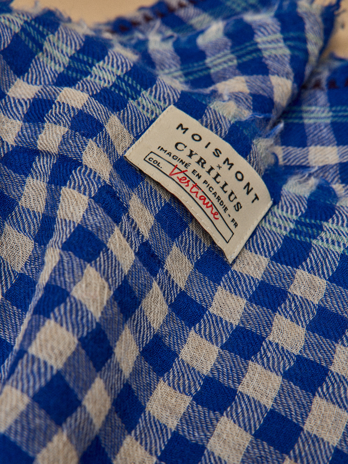 Gingham check scarf - Cyrillus x Moismont Collaboration