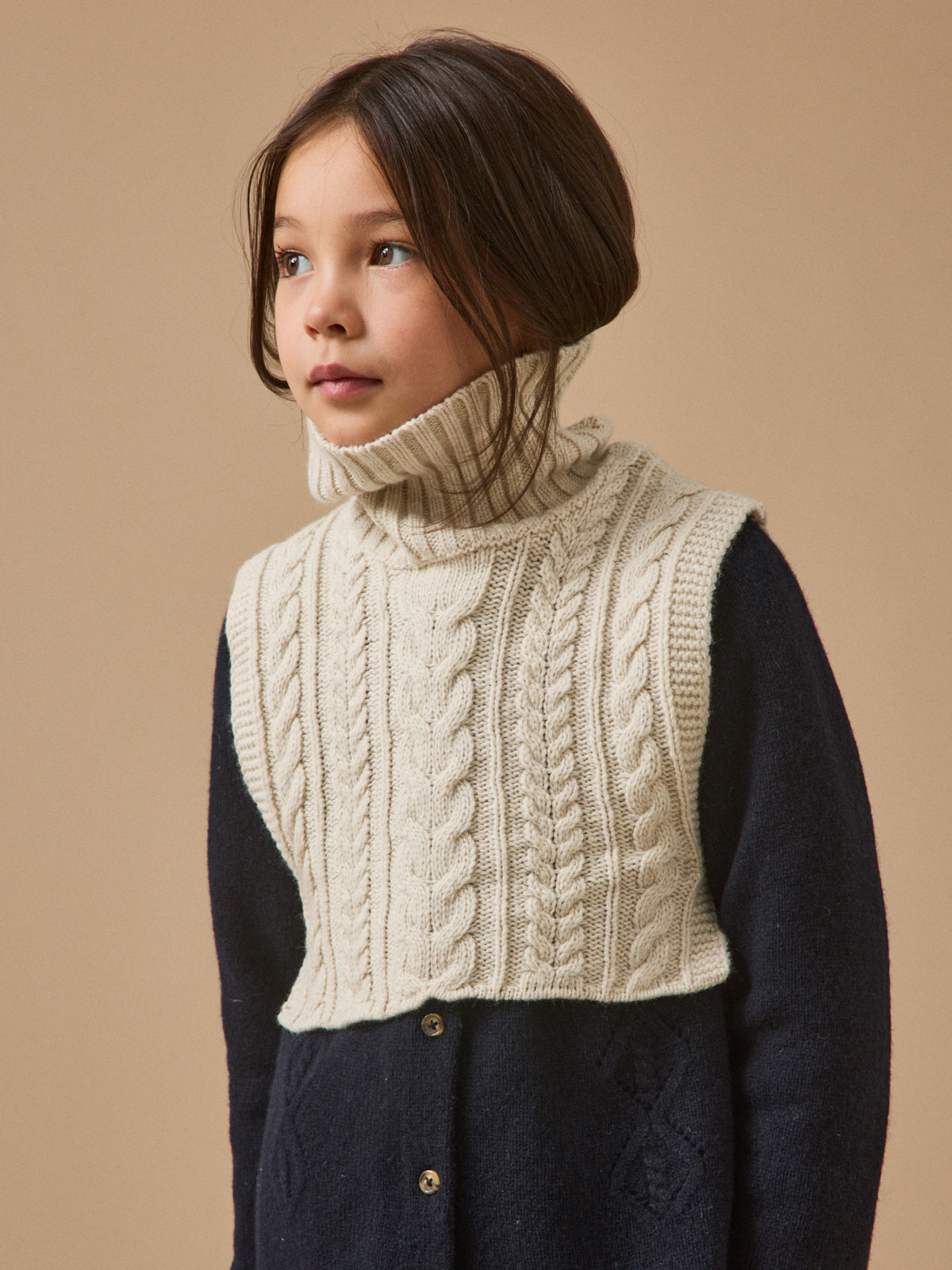 Plastron col roulé torsadé enfant