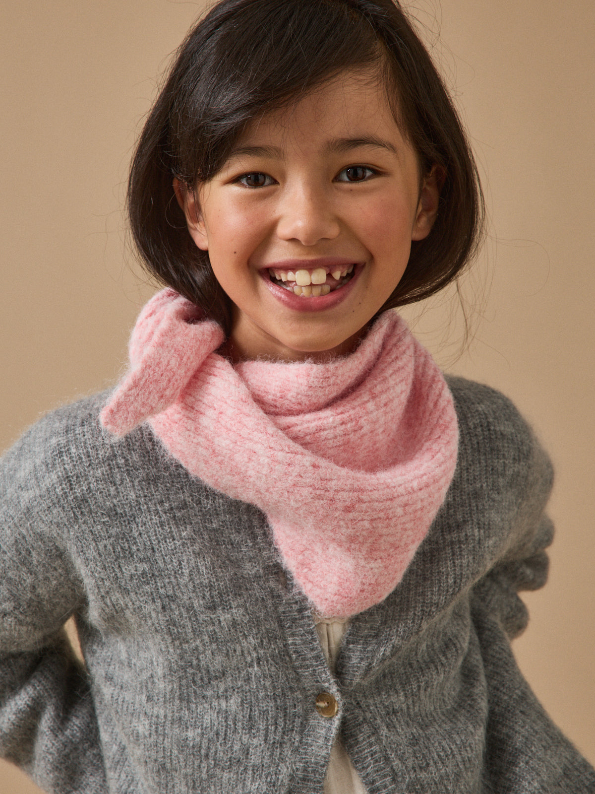 Foulard triangle chiné fille