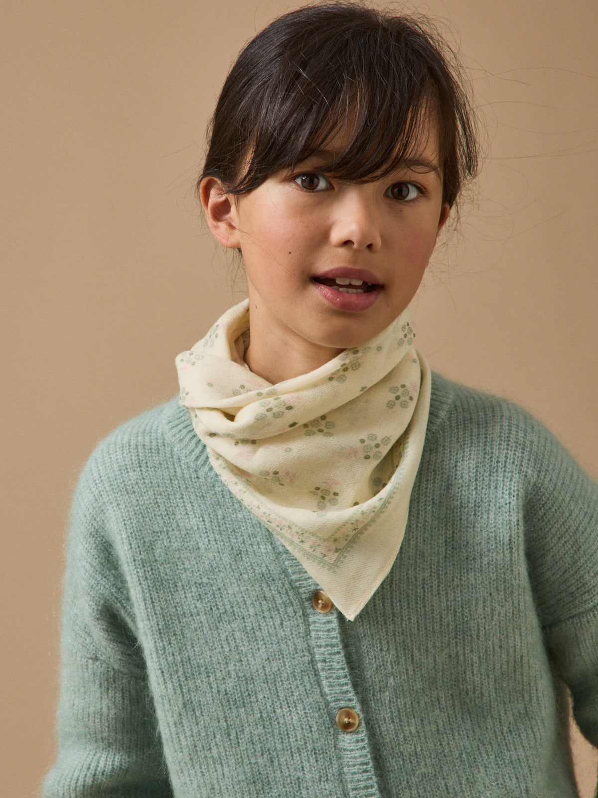 Foulard imprimé en laine Fille