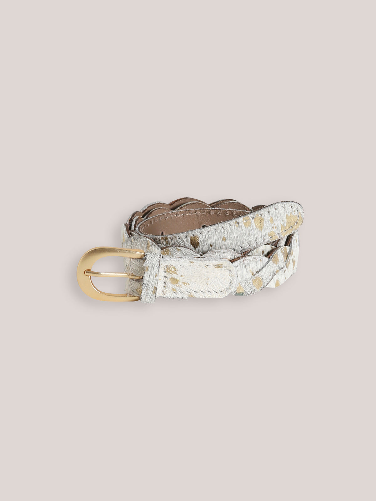 Girl's braided leather belt