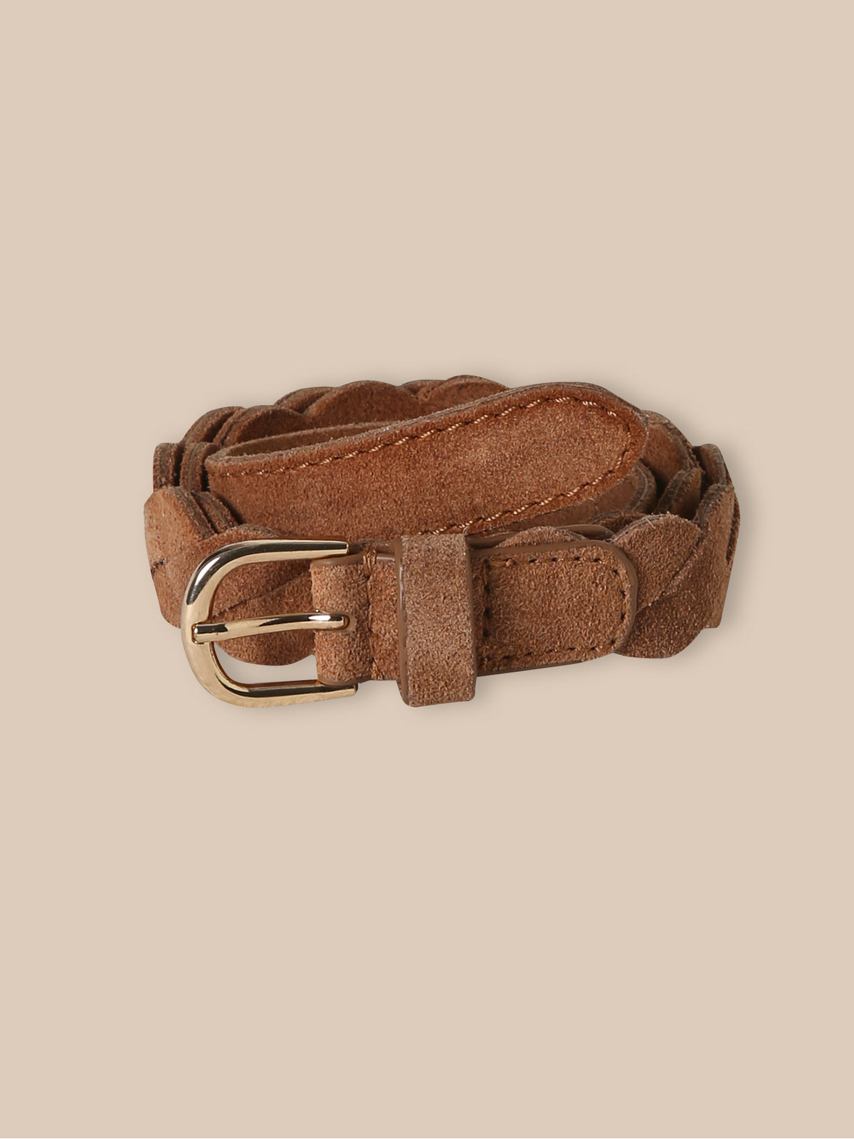 Ceinture tressée en cuir Fille