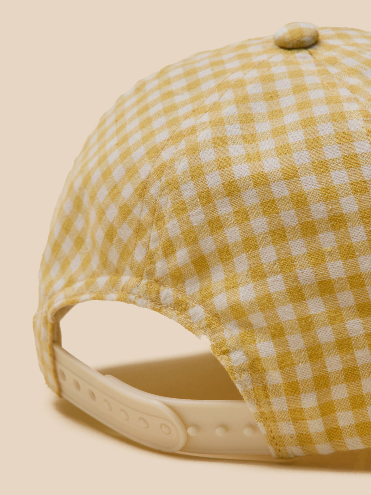 Girl's gingham check cap