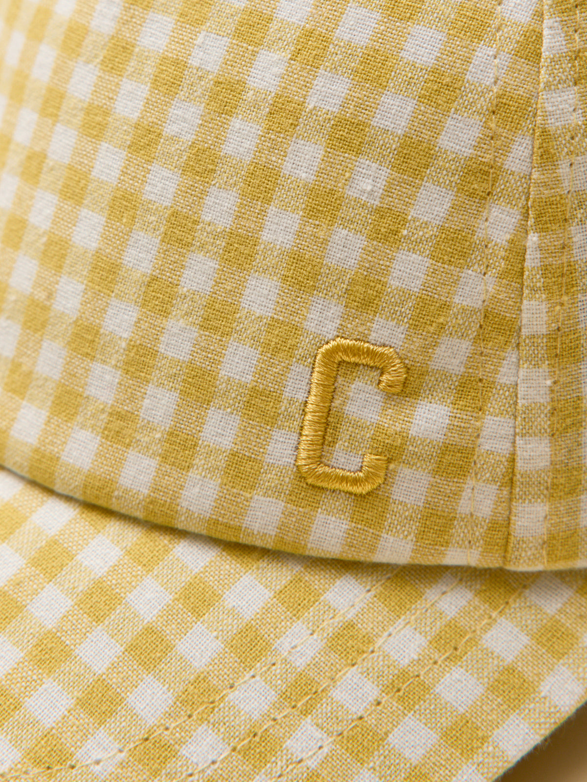 Girl's gingham check cap