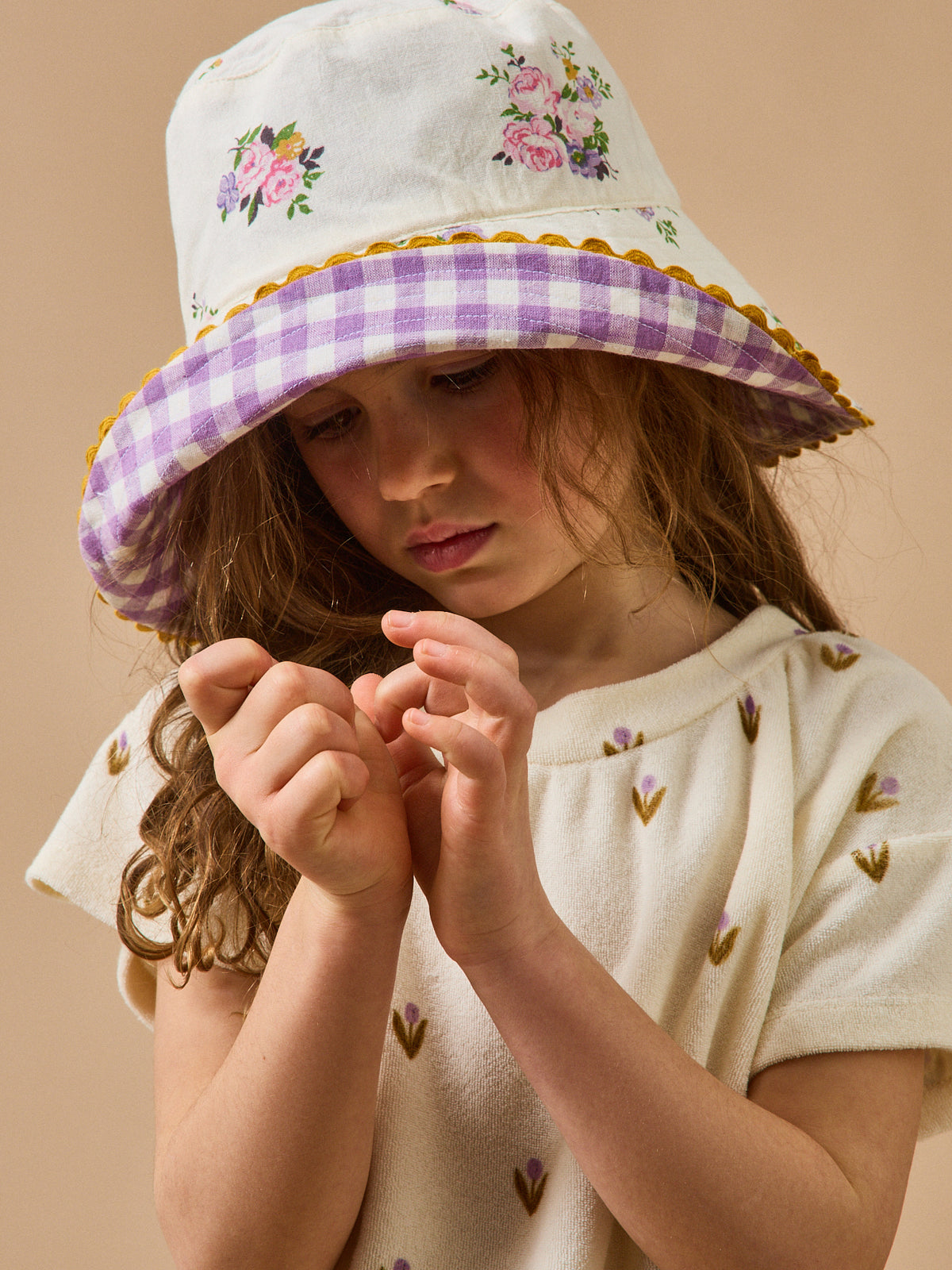 Girl's reversible bucket hat - Cyrillus x Emile & Ida