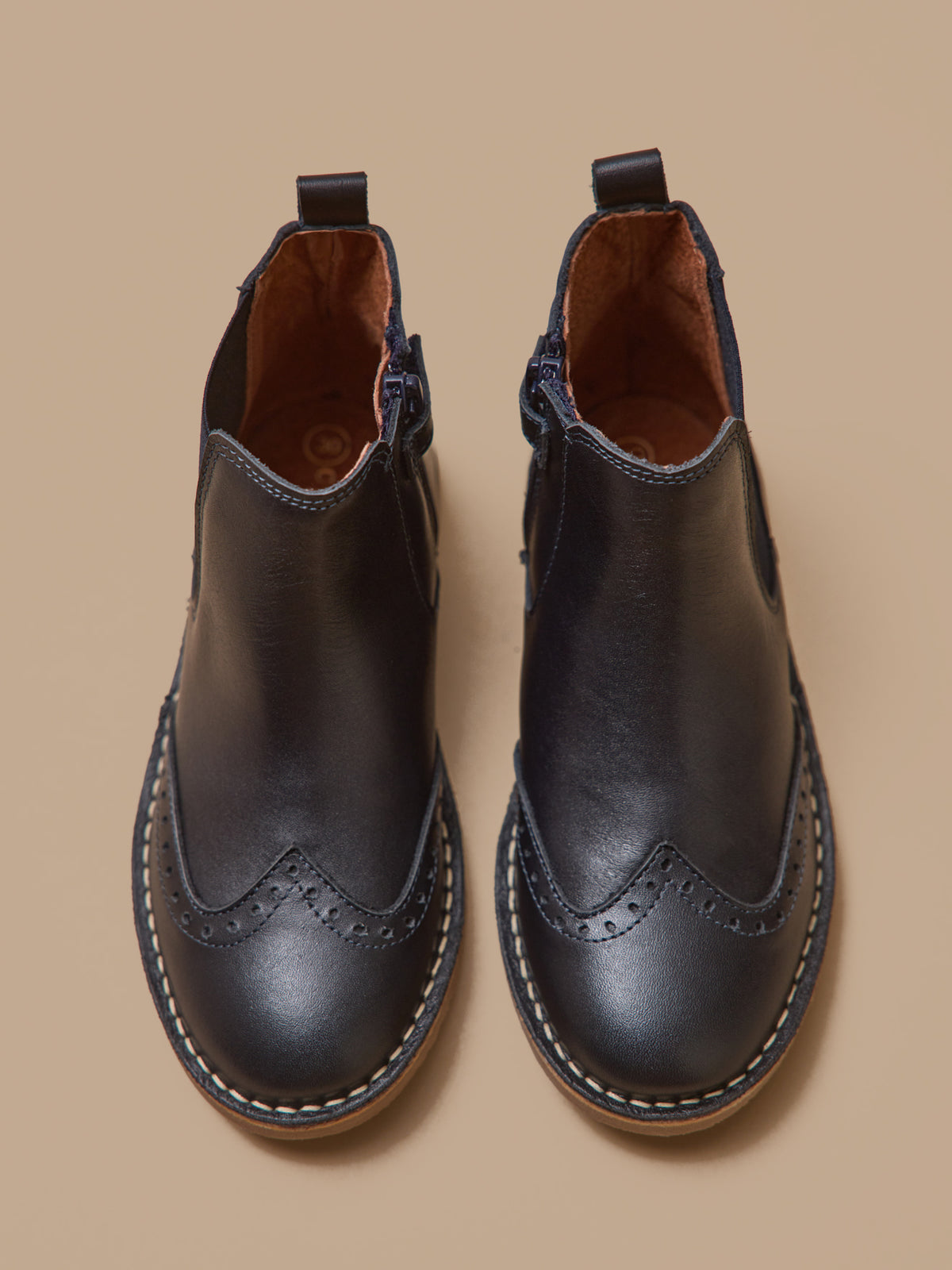 Boots bout fleuri Fille en cuir