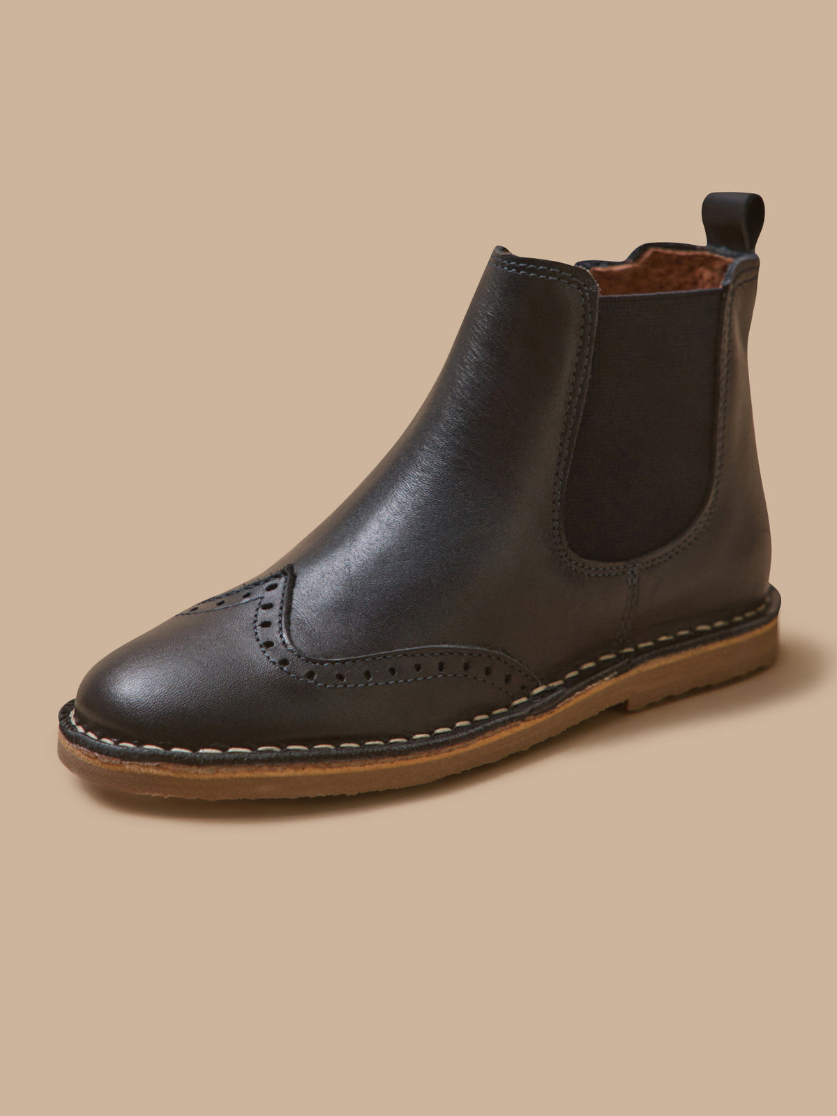 Boots bout fleuri Fille en cuir