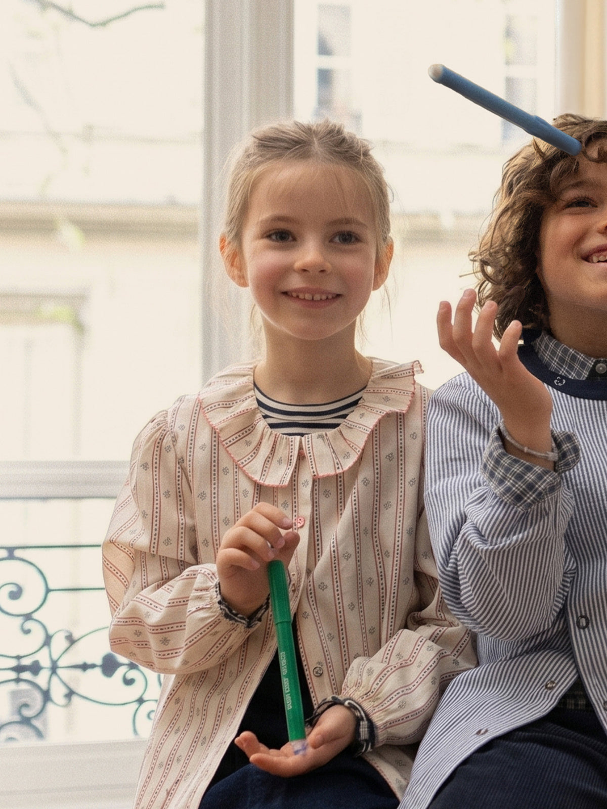 Girl's printed smock