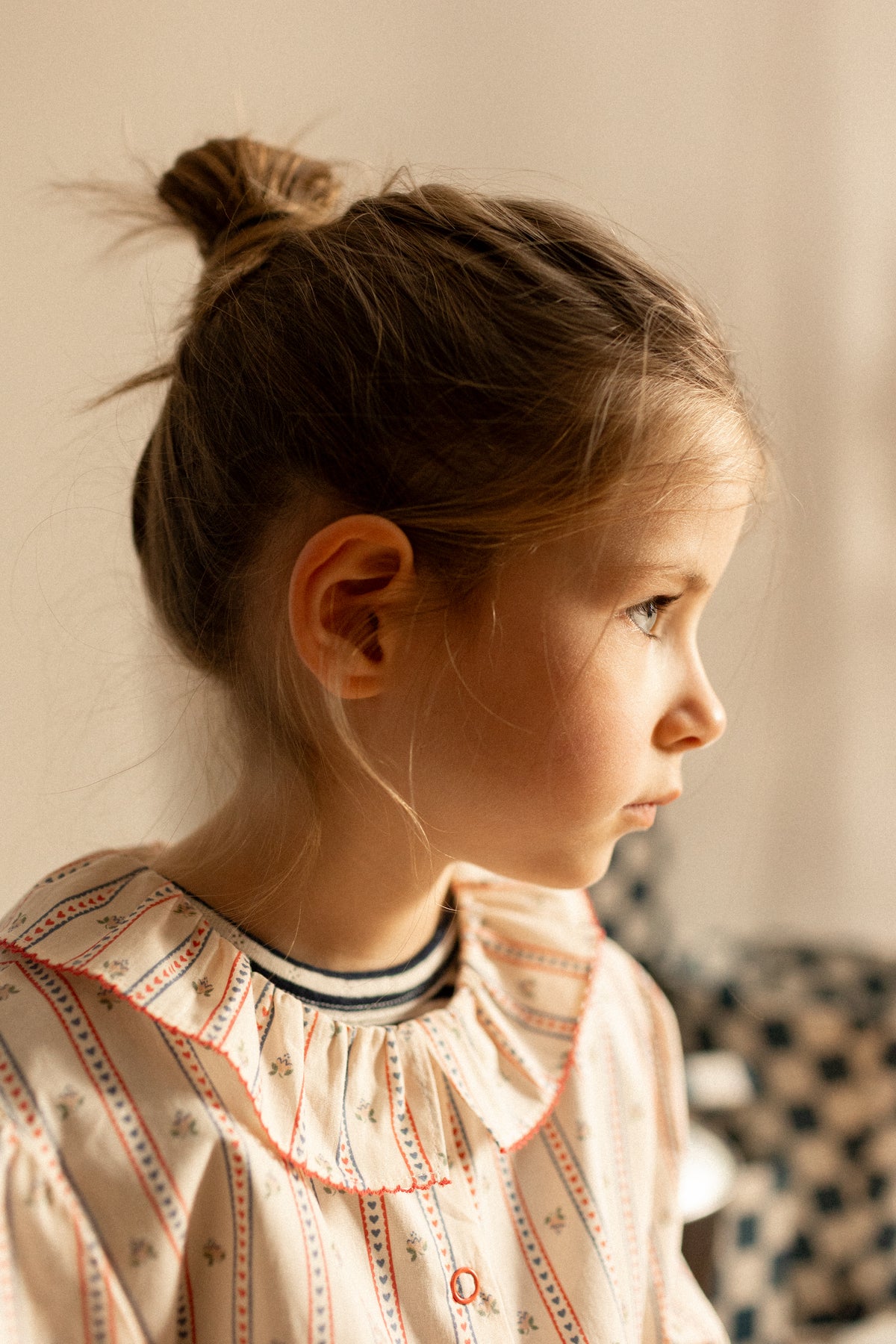 Girl's printed smock