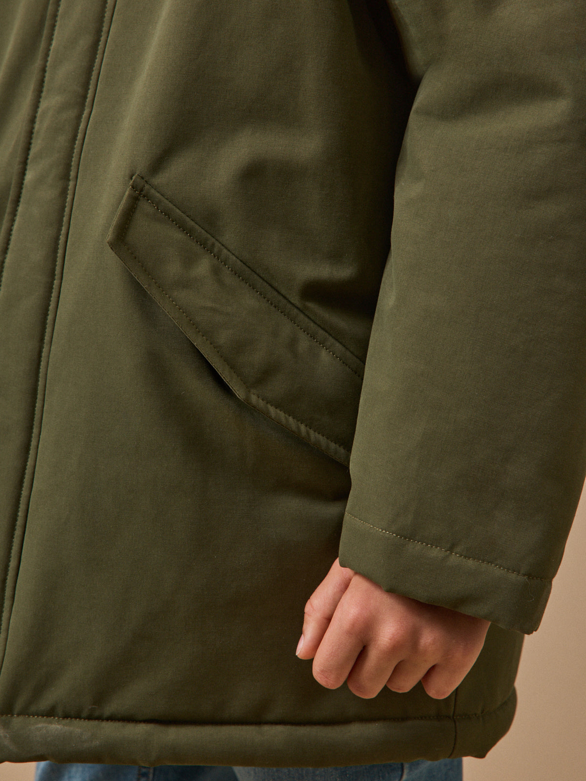 Boy's sherpa-lined parka