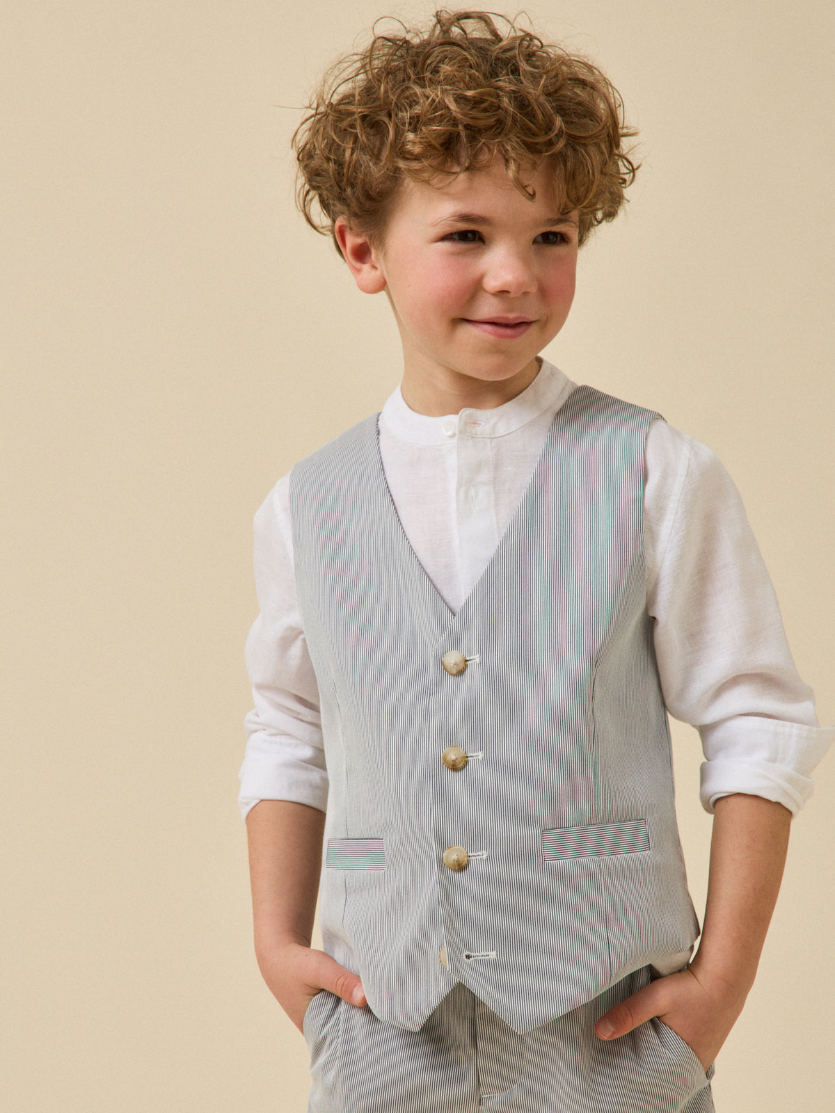 Boy's striped waistcoat - Partywear and Bridal Collection