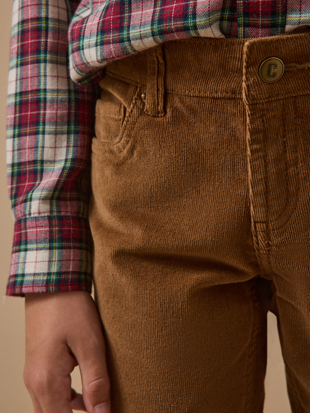 Boy's slim-fit corduroy trousers