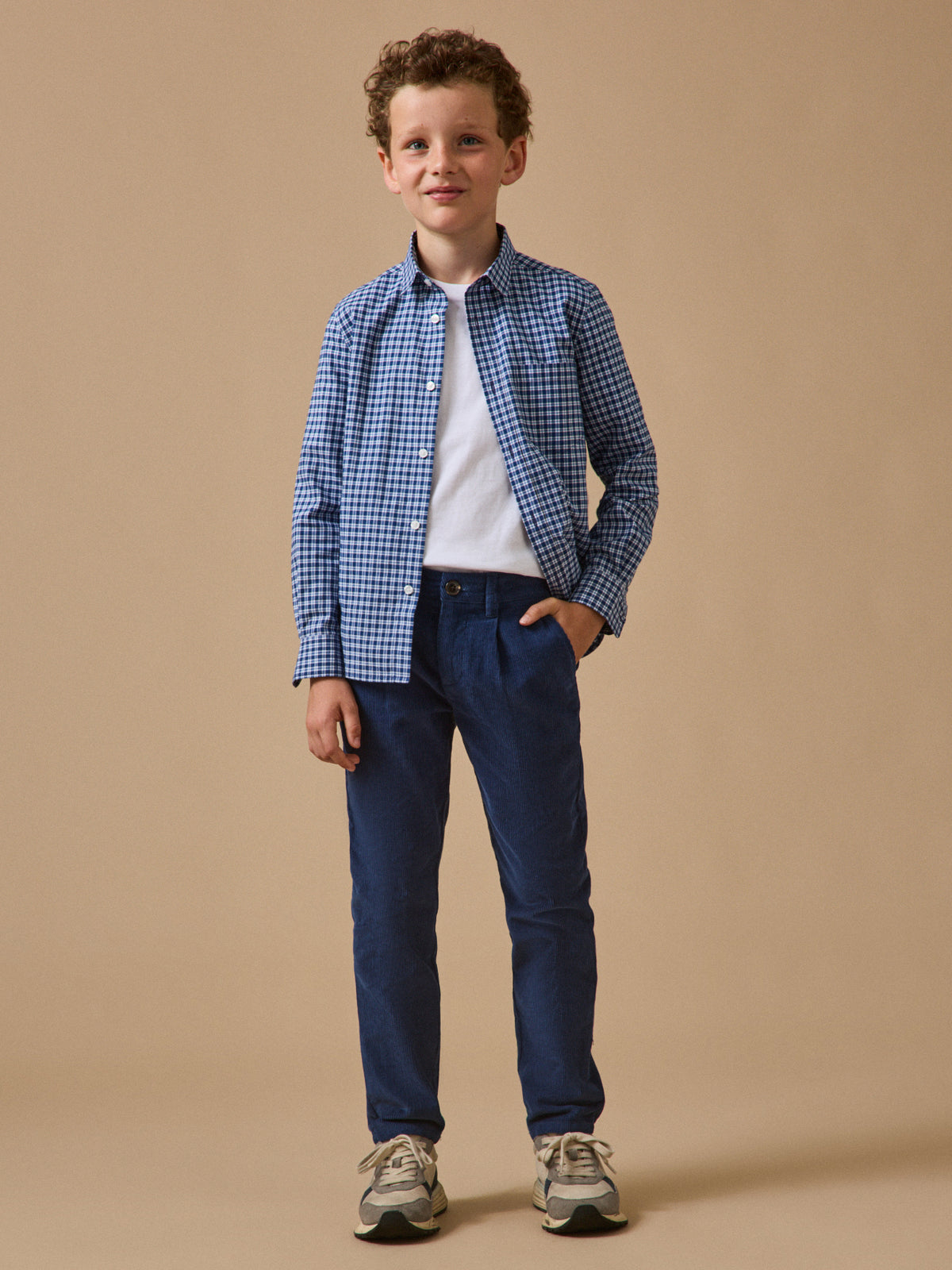 Boy's corduroy chino-style trousers