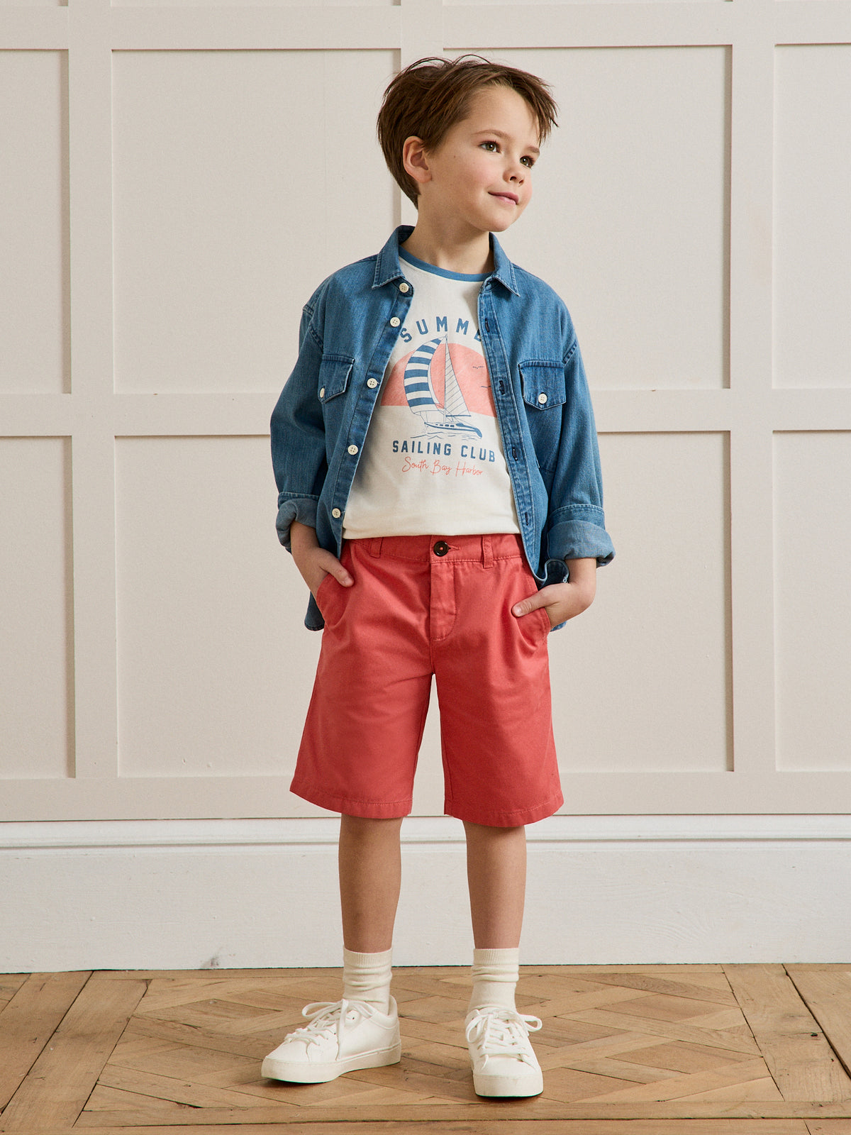 Boy's chino Bermuda shorts