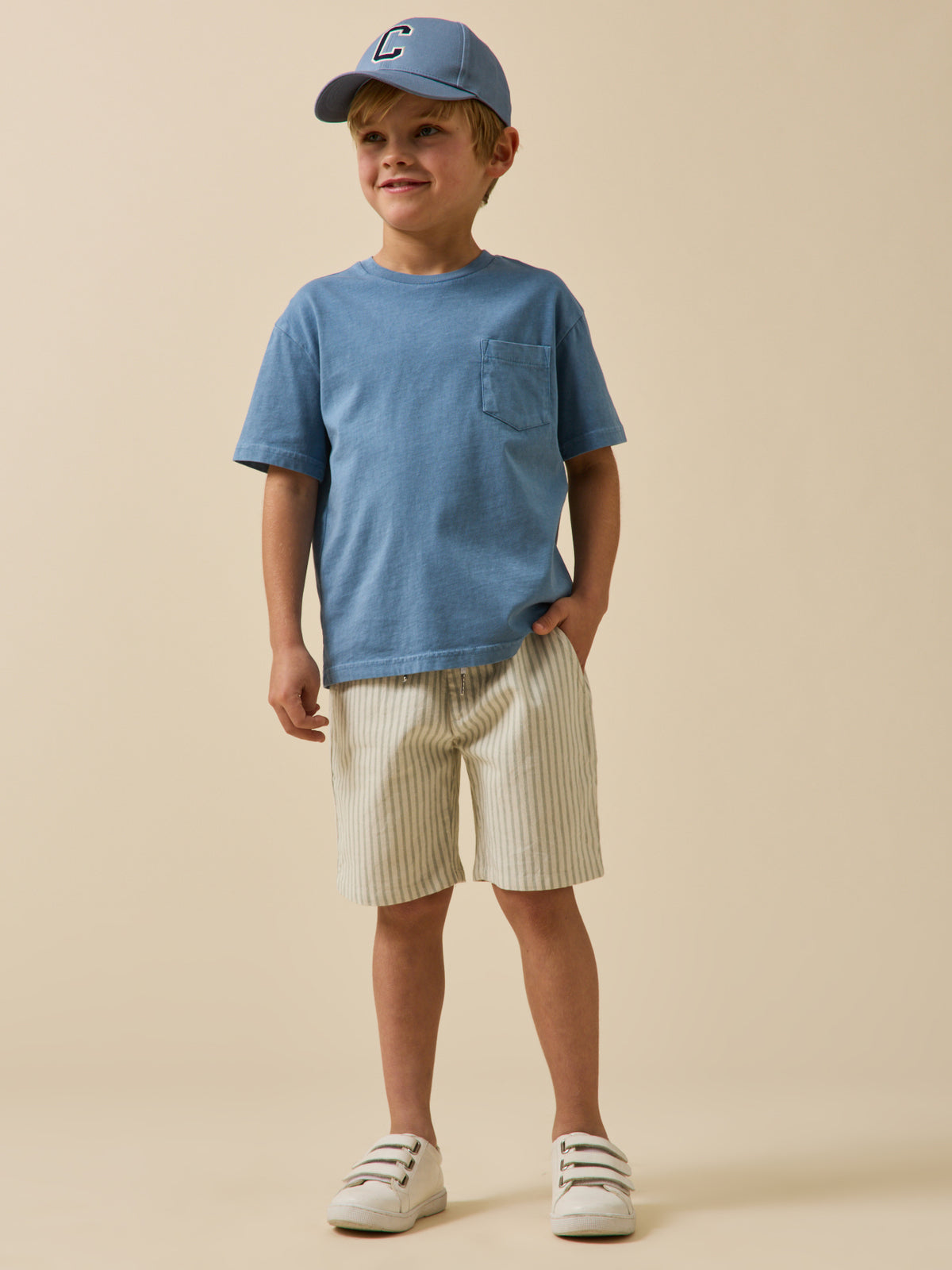 Boy's Oxford cloth Bermuda shorts