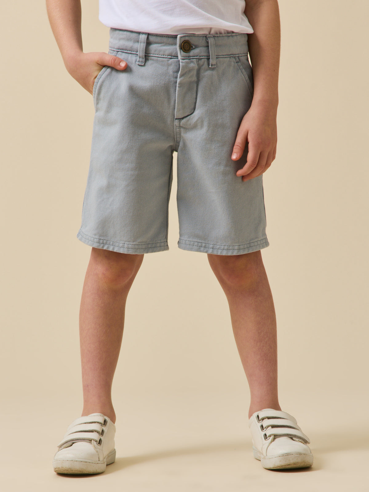 Bermuda en denim coloré garçon