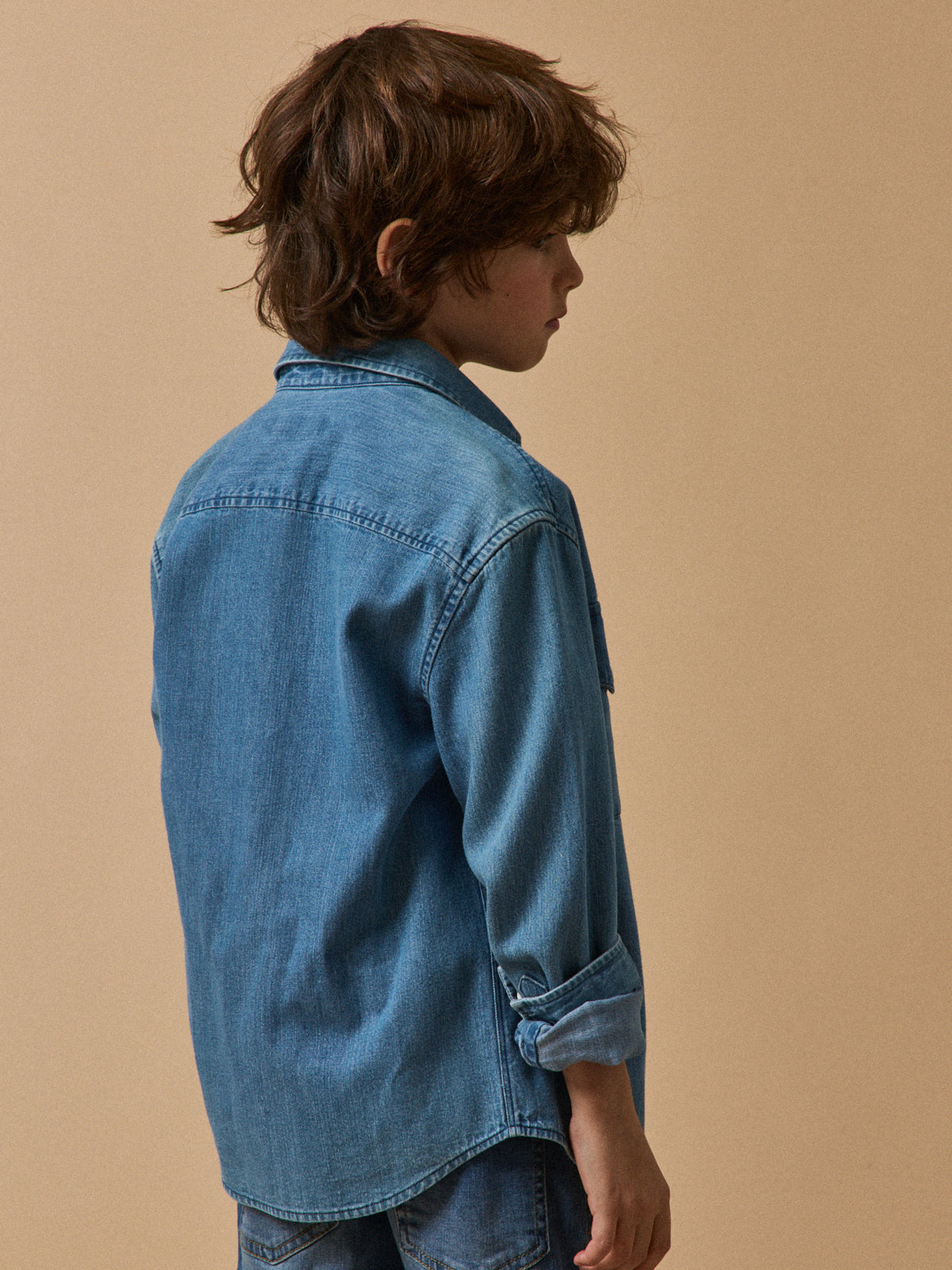 Chemise en denim garçon