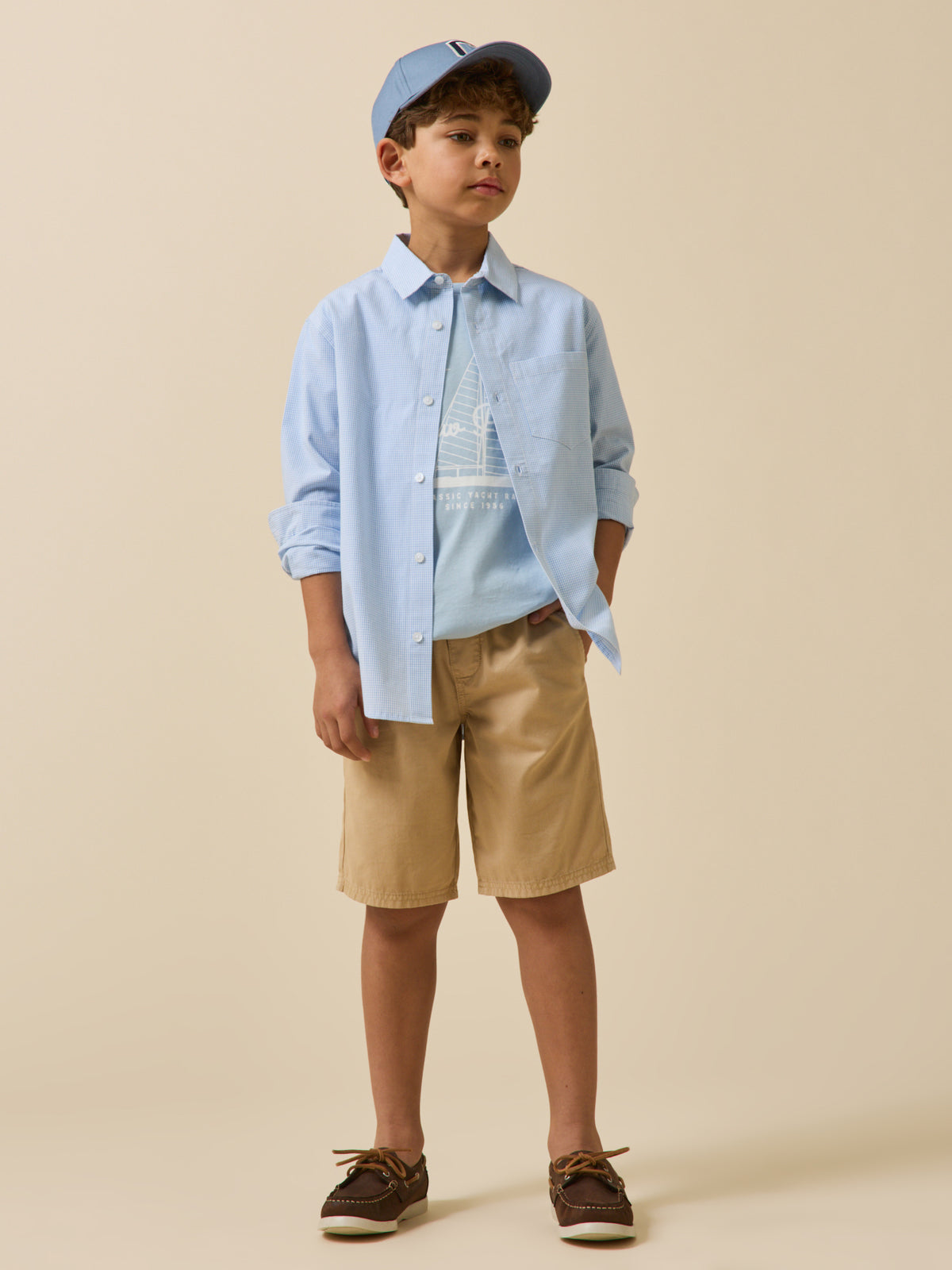 Boy's gingham check shirt