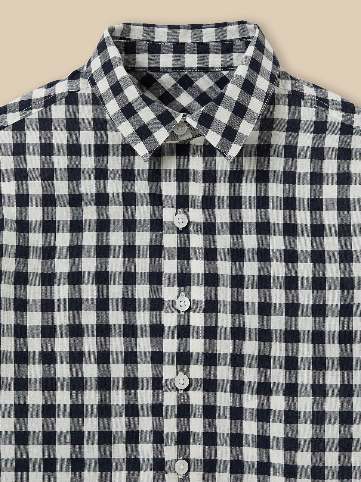 Boy's shirt with large gingham checks