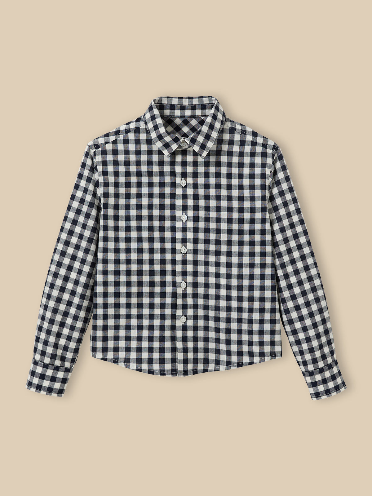 Boy's shirt with large gingham checks